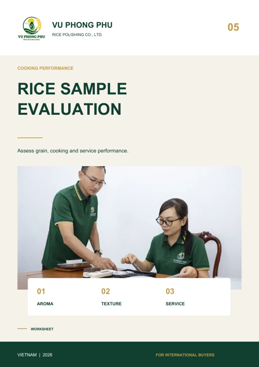Rice Sample Evaluation Record