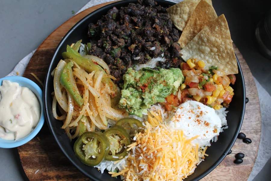 Lime Rice Burrito Bowl with Black Beans