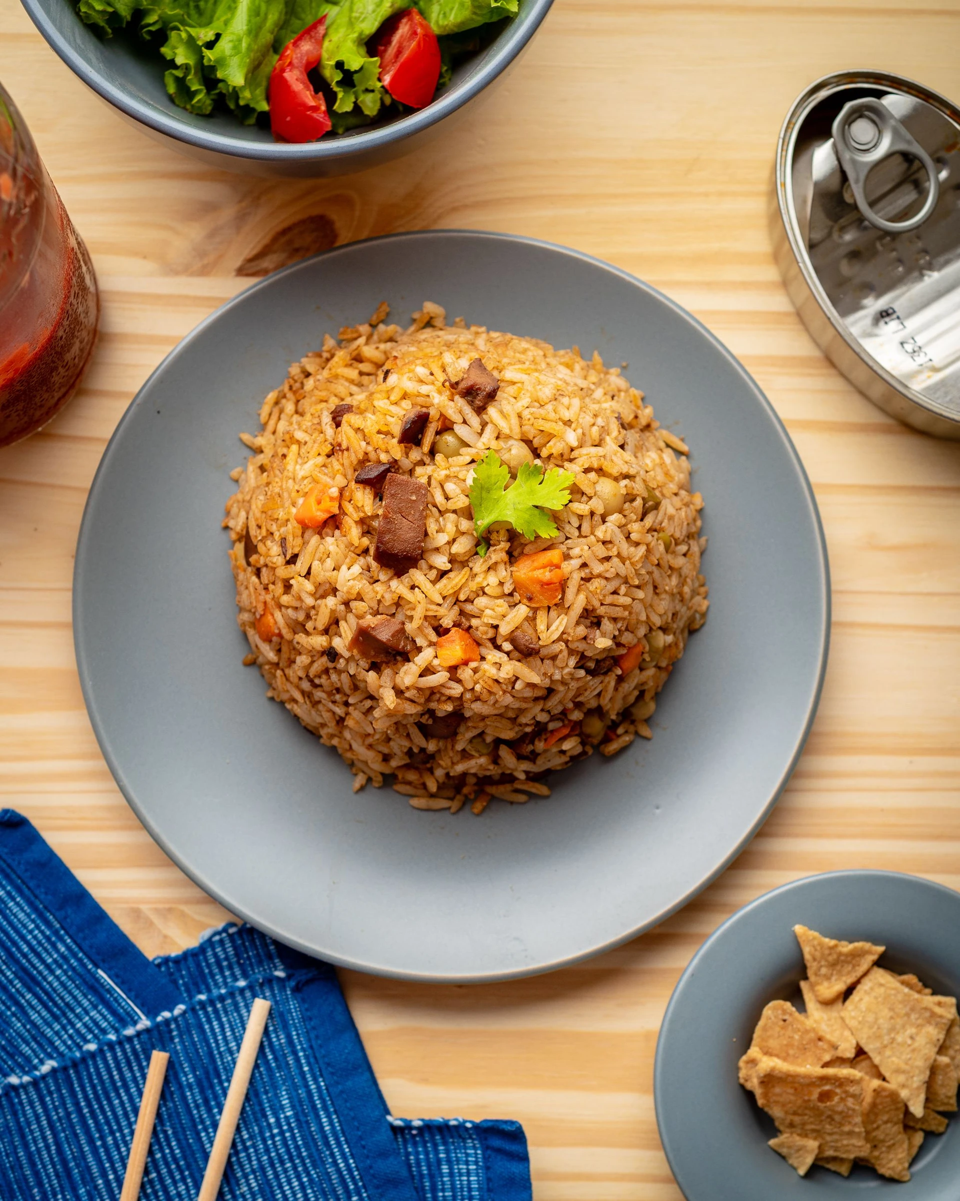 Chinese-Style Egg Fried Rice with Vegetables — serving inspiration