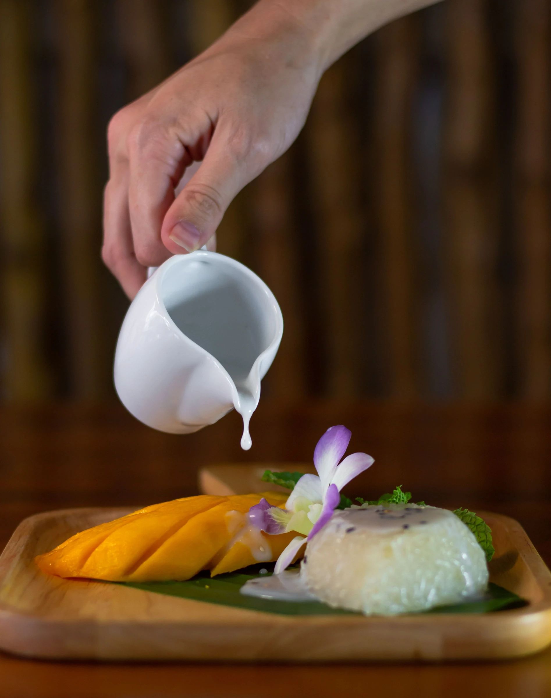 Mango Sticky Rice with Coconut Sauce — serving inspiration