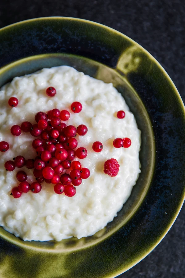 Vanilla Rice Pudding with Red Berries
